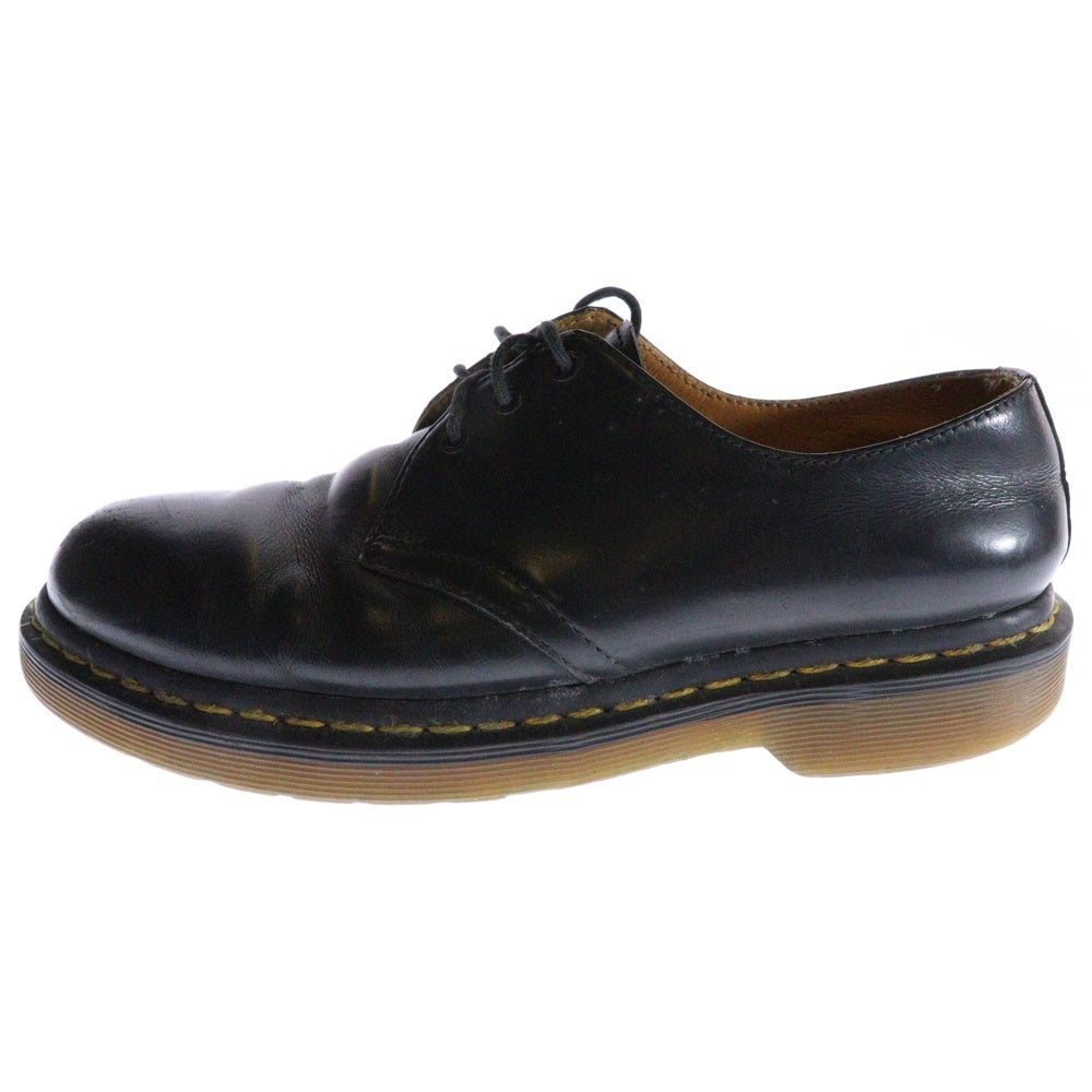 Dr.Martens(ドクターマーチン) 3ホール イエローステッチ レザードレスシューズ レディース ブラック 1461