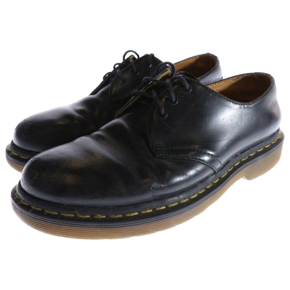 Dr.Martens(ドクターマーチン) 3ホール イエローステッチ レザードレスシューズ レディース ブラック 1461