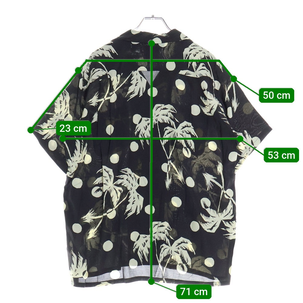 SUN SURF(サンサーフ) DUKE KAHANAMOKU SP MOONLIGHT PALM TREE ALOHA SHIRT デュークカハナモク ムーンライトパームツリー 総柄プリント 半袖アロハシャツ ブラック DK36980