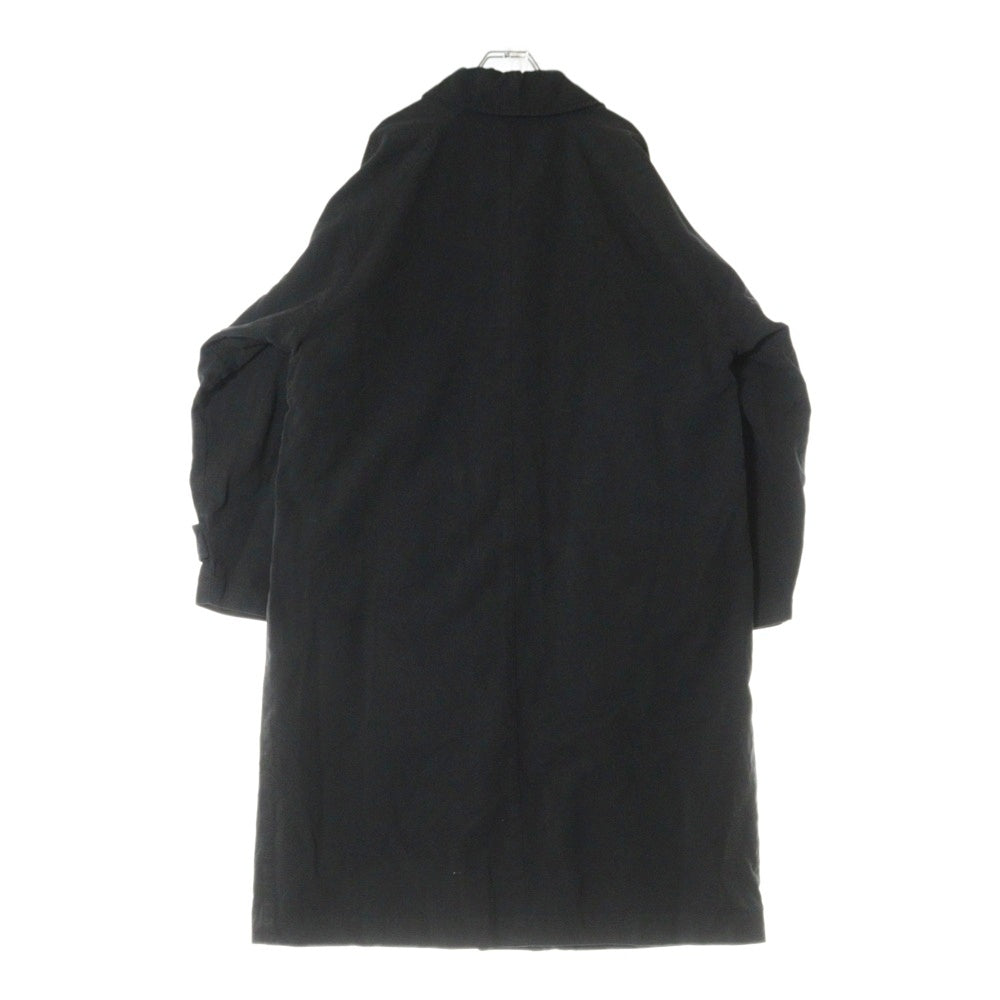 COMOLI(コモリ) 24AW 製品染 比翼 コットン バルカラー コート ブラック A03-04018