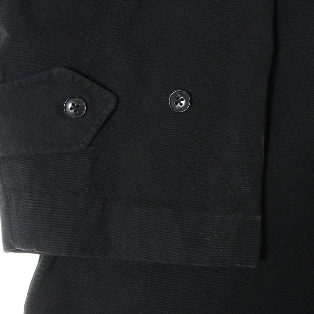 COMOLI(コモリ) 24AW 製品染 比翼 コットン バルカラー コート ブラック A03-04018