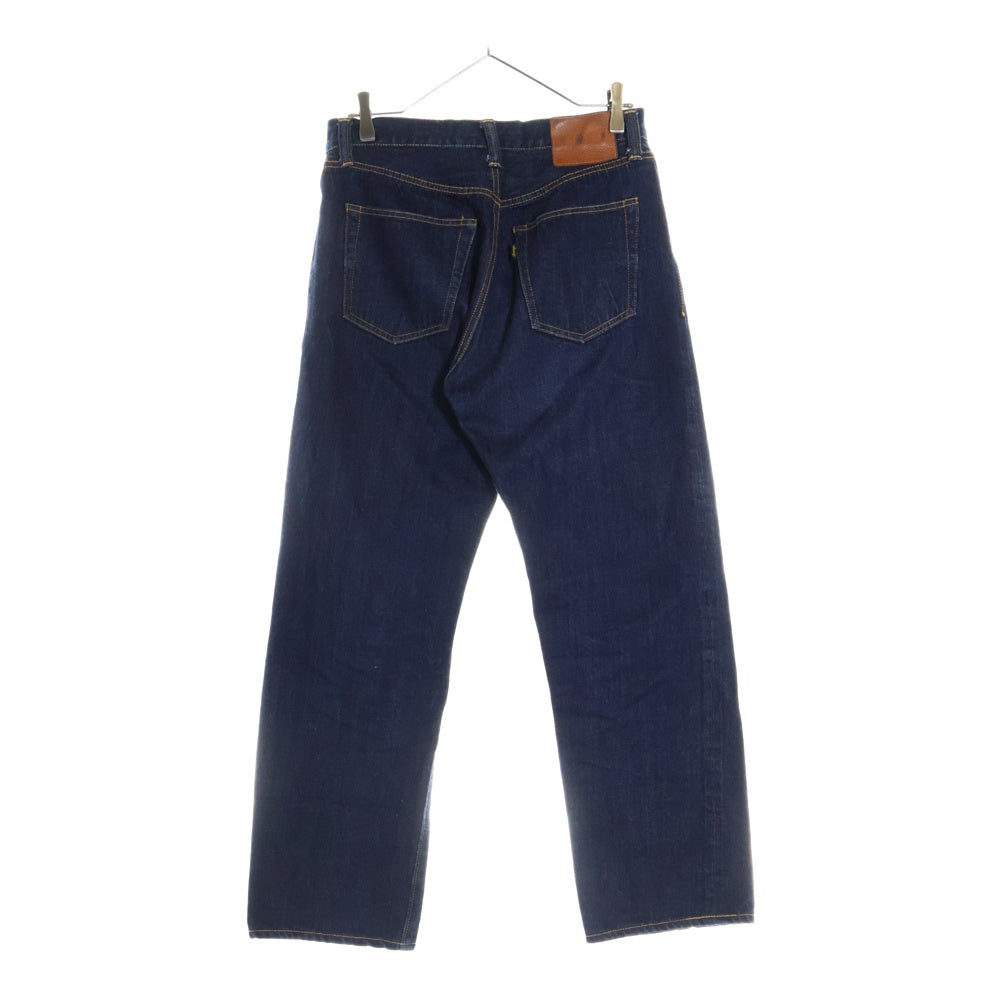 AUBERGE(オーベルジュ) CARIB XX カリブ レザーパッチ ボタンフライ ストレート デニムパンツ インディゴ