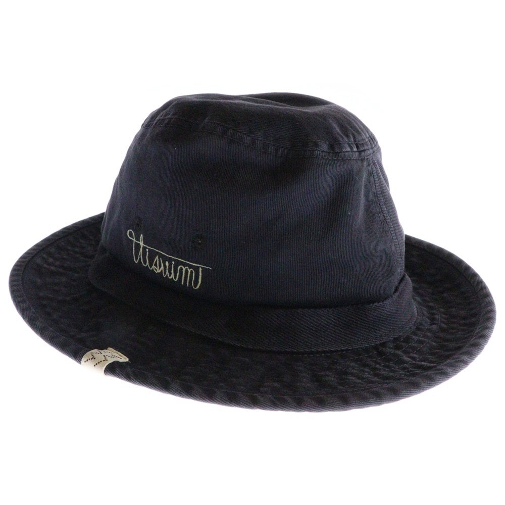 VISVIM(ヴィスヴィム) 25SS BUCKLEY CAP DMGD ロゴエンブロイダリー コットン バックリーキャップ 帽子 ブラック 0125103003016