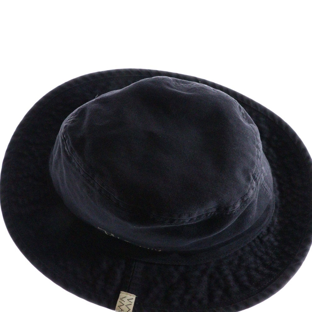VISVIM(ヴィスヴィム) 25SS BUCKLEY CAP DMGD ロゴエンブロイダリー コットン バックリーキャップ 帽子 ブラック 0125103003016