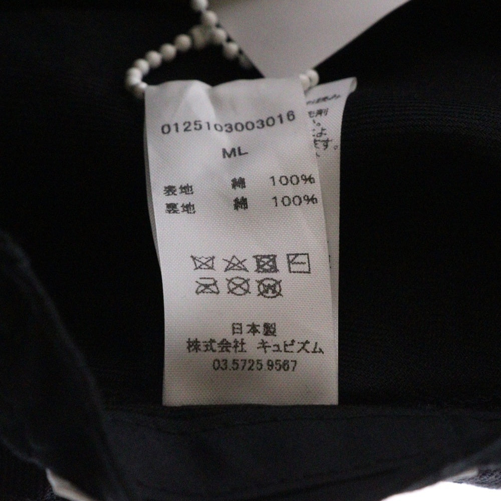 VISVIM(ヴィスヴィム) 25SS BUCKLEY CAP DMGD ロゴエンブロイダリー コットン バックリーキャップ 帽子 ブラック 0125103003016