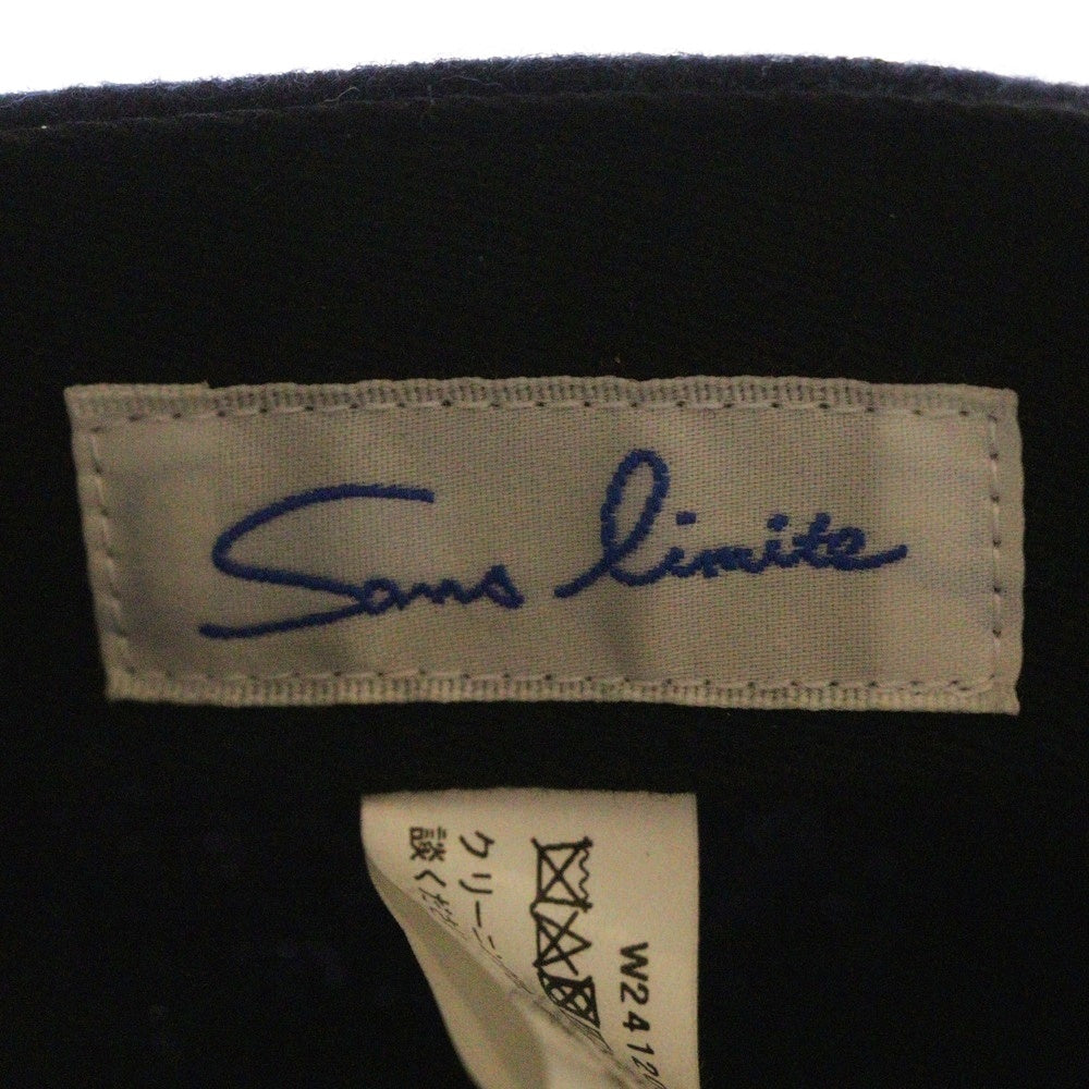Sans Limite(サンリミット) Flannel 4 Pannel Cap フランネル 4パネル キャップ 帽子 ネイビー W2412003