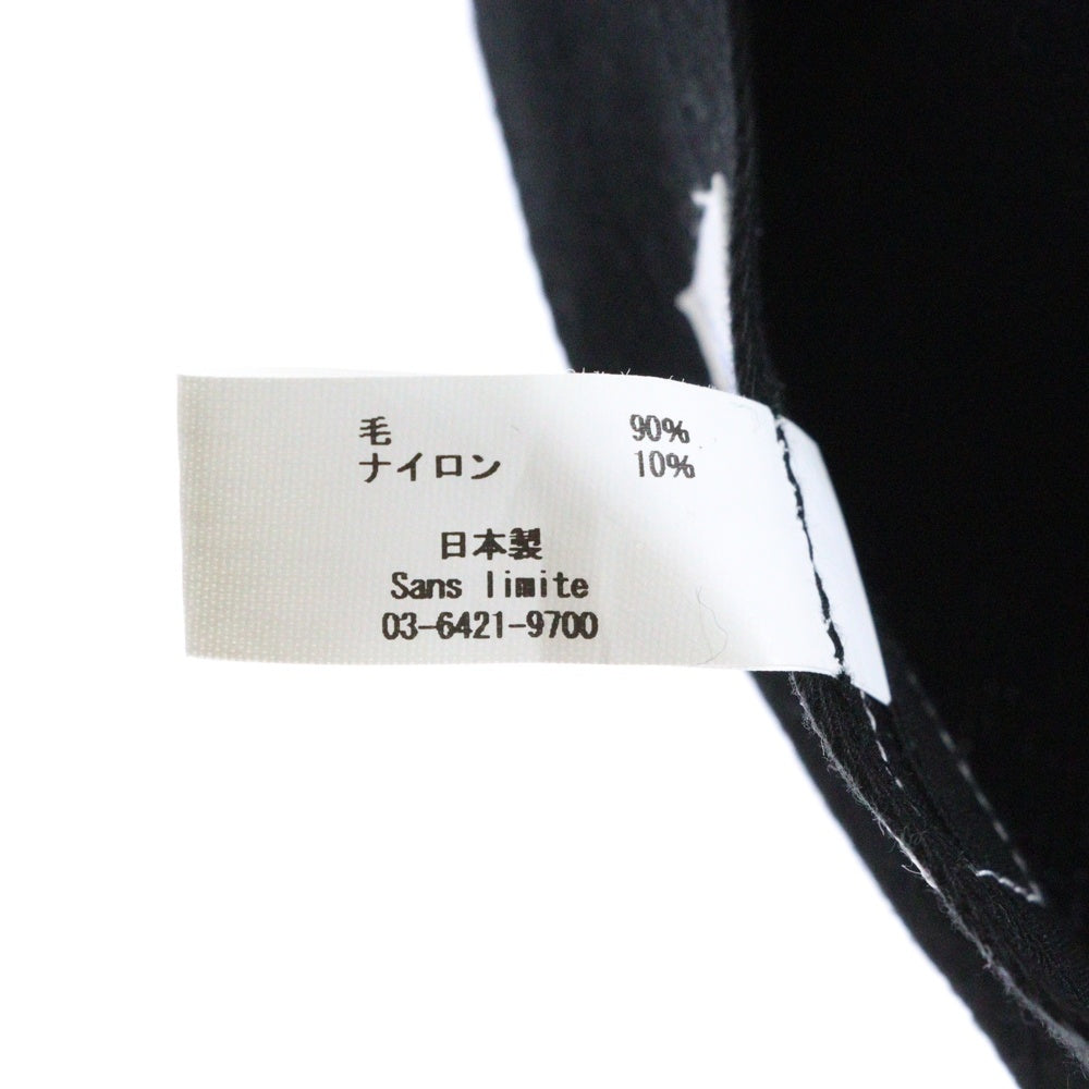 Sans Limite(サンリミット) Flannel 4 Pannel Cap フランネル 4パネル キャップ 帽子 ネイビー W2412003