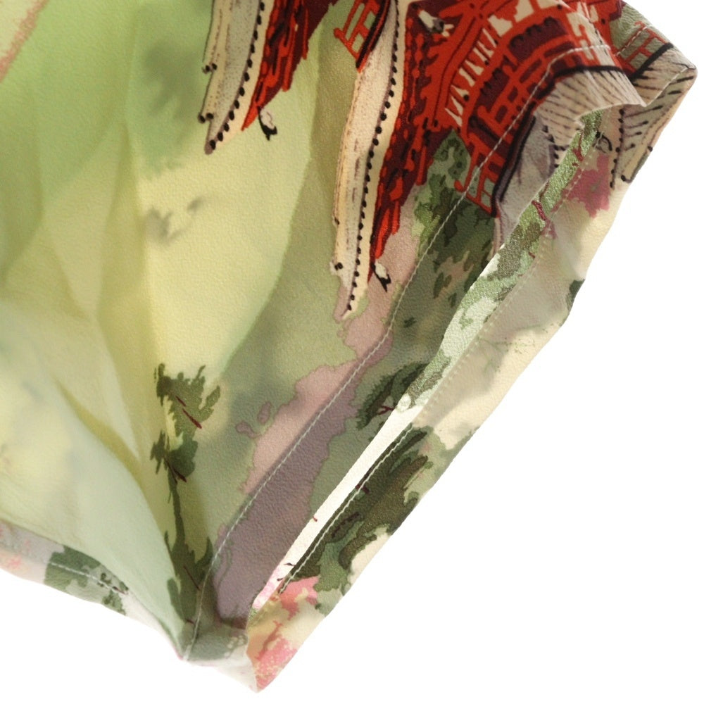 SUN SURF(サンサーフ) THE PAGODA IN FULL BLOOM RAYON ALOHA SHIRT ザパゴダインフルブルーム 半袖レーヨン アロハ オープンカラーシャツ ライトグリーン SS37858
