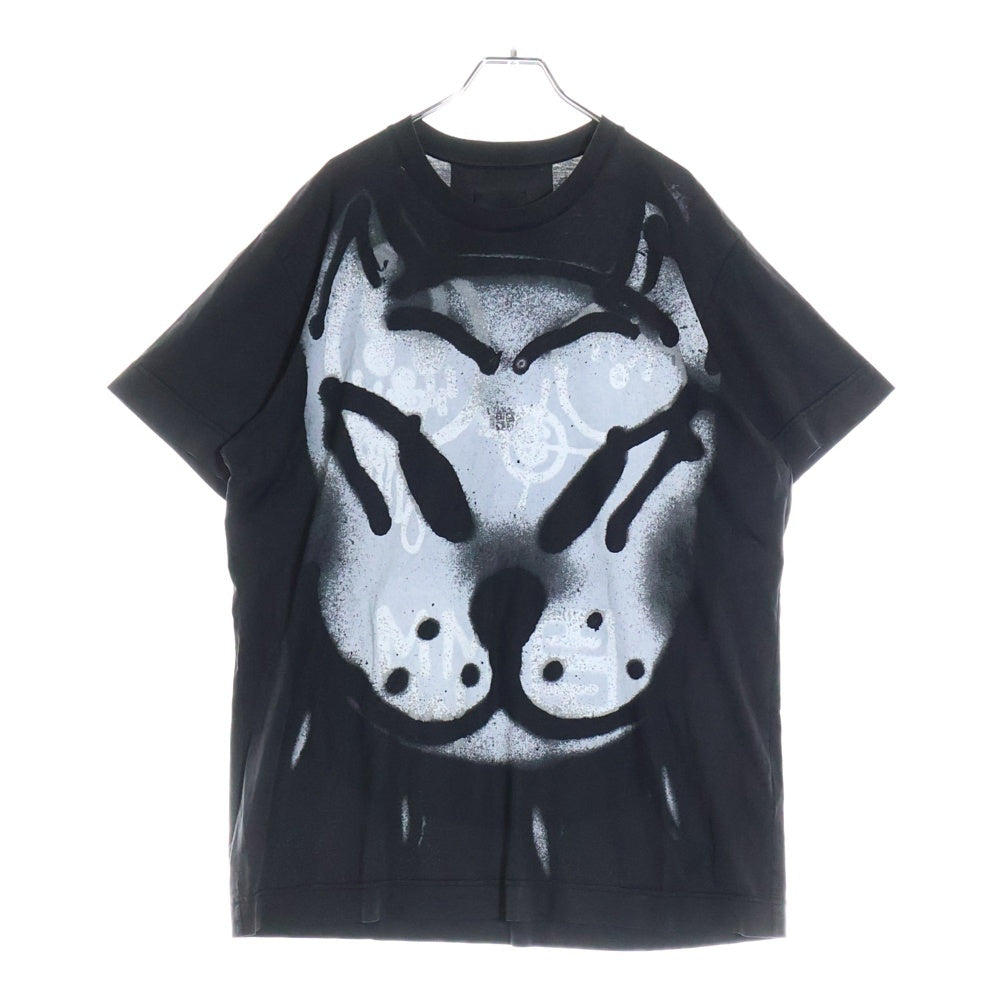 GIVENCHY(ジバンシィ) × CHITO チト スプレープリント クルーネック半袖Tシャツ カットソー ブラック BM71873Y6B