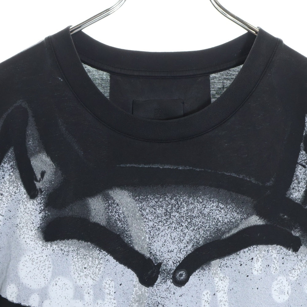 GIVENCHY(ジバンシィ) × CHITO チト スプレープリント クルーネック半袖Tシャツ カットソー ブラック BM71873Y6B