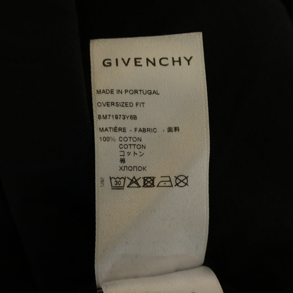 GIVENCHY(ジバンシィ) × CHITO チト スプレープリント クルーネック半袖Tシャツ カットソー ブラック BM71873Y6B