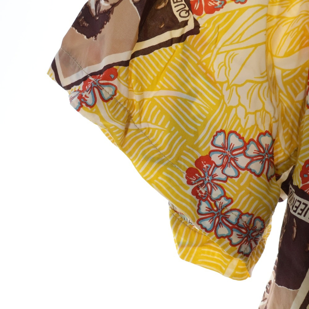 SUN SURF(サンサーフ) KING'S FAMILY CREST MALIHINI ALOHA SHIRT キングスファミリークレスト マリヒミ 総柄プリント 半袖アロハシャツ イエロー SS30218