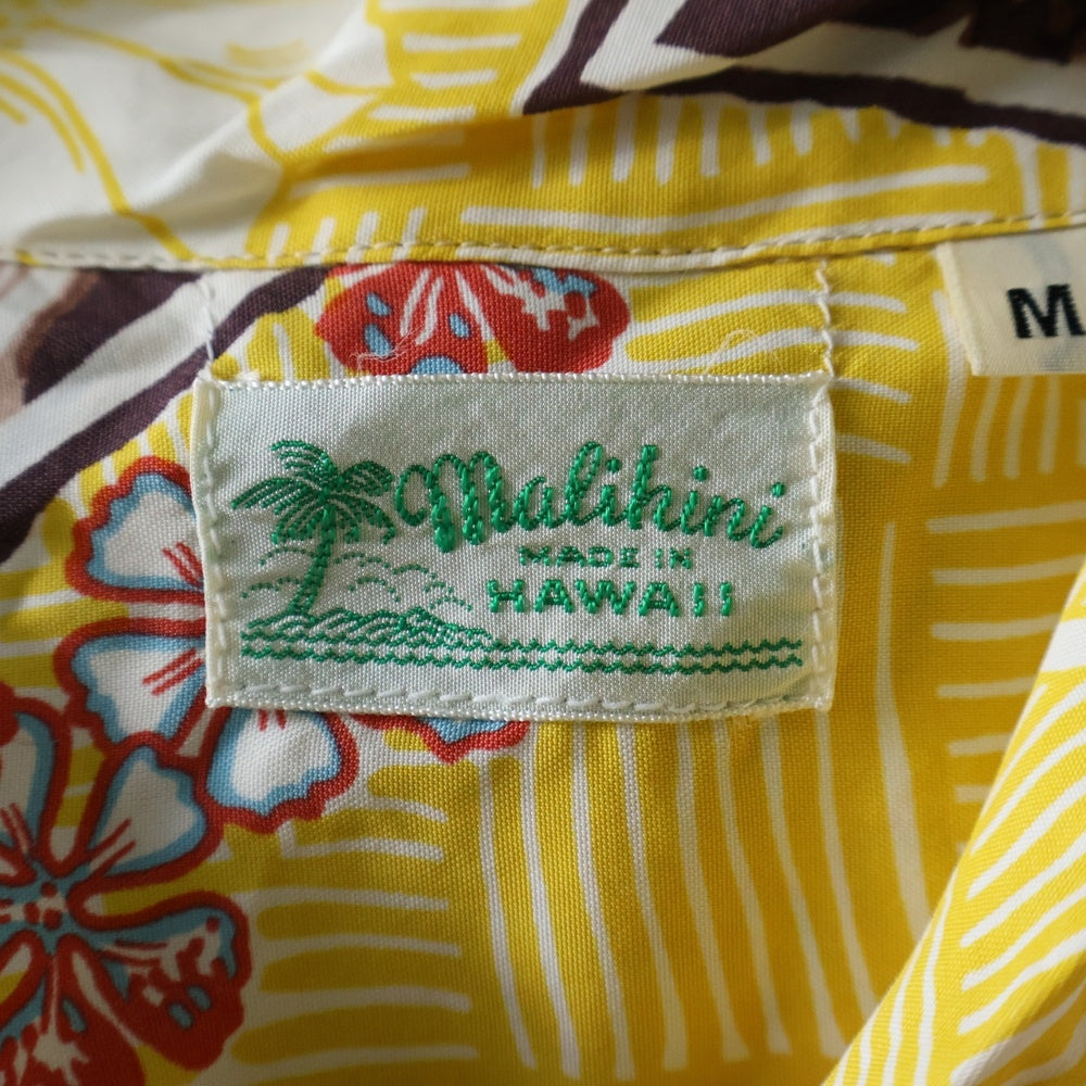 SUN SURF(サンサーフ) KING'S FAMILY CREST MALIHINI ALOHA SHIRT キングスファミリークレスト マリヒミ 総柄プリント 半袖アロハシャツ イエロー SS30218