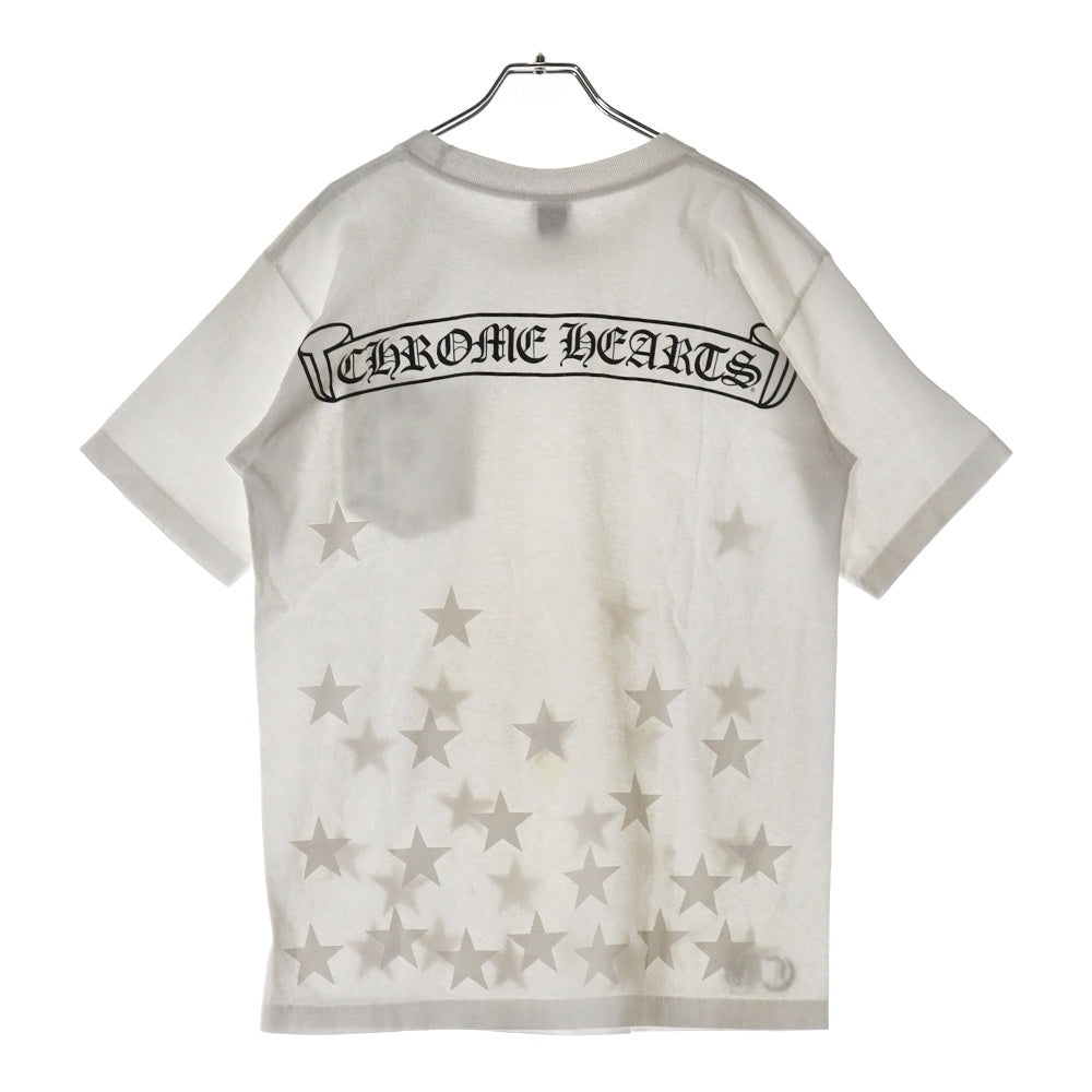 CHROME HEARTS(クロムハーツ) OLD Logo Star Tee オールド スター ホースシュー バックスクロールラベル ポケット クルーネック半袖Tシャツ カットソー ホワイト