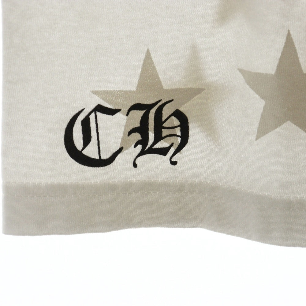 CHROME HEARTS(クロムハーツ) OLD Logo Star Tee オールド スター ホースシュー バックスクロールラベル ポケット クルーネック半袖Tシャツ カットソー ホワイト