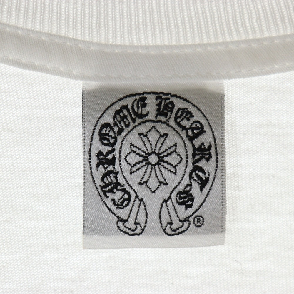 CHROME HEARTS(クロムハーツ) OLD Logo Star Tee オールド スター ホースシュー バックスクロールラベル ポケット クルーネック半袖Tシャツ カットソー ホワイト