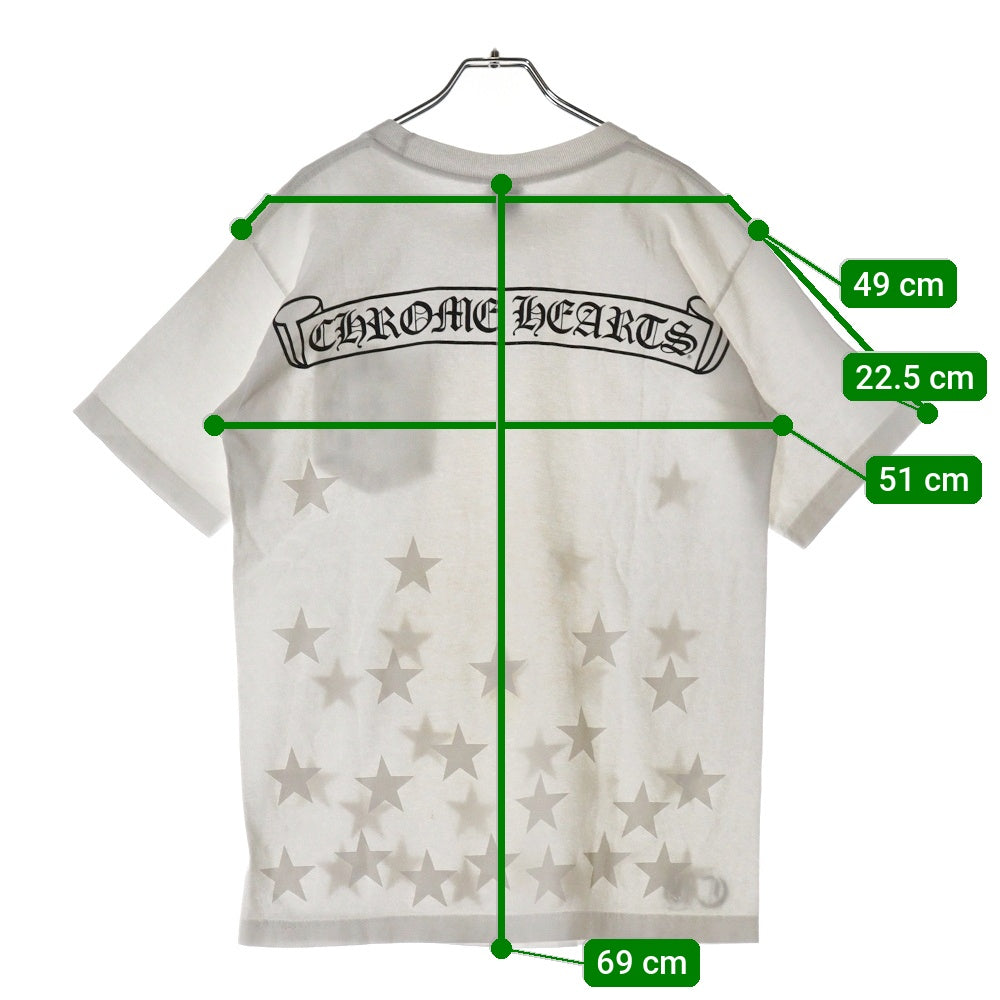 CHROME HEARTS(クロムハーツ) OLD Logo Star Tee オールド スター ホースシュー バックスクロールラベル ポケット クルーネック半袖Tシャツ カットソー ホワイト
