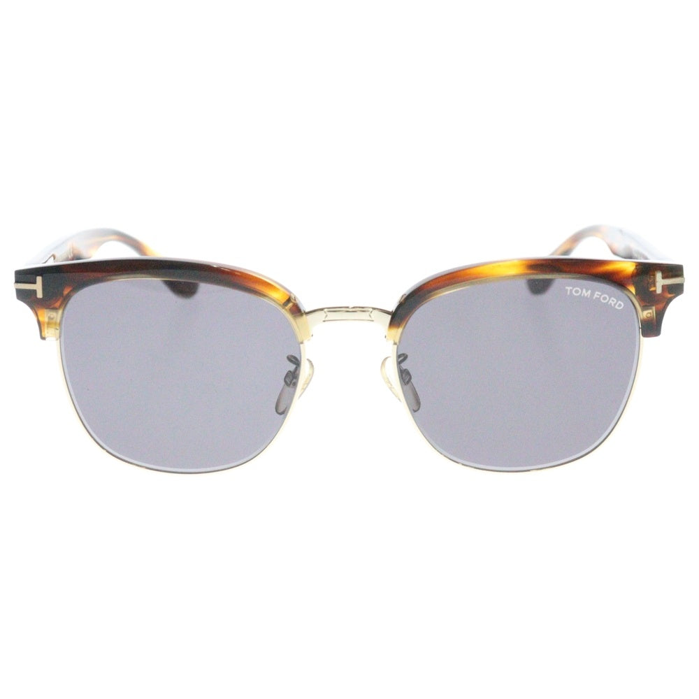 TOM FORD(トムフォード) Tバー ウェリントン ハーフリム サングラス メガネ アイウェア ブラウン/ゴールド TF544-K