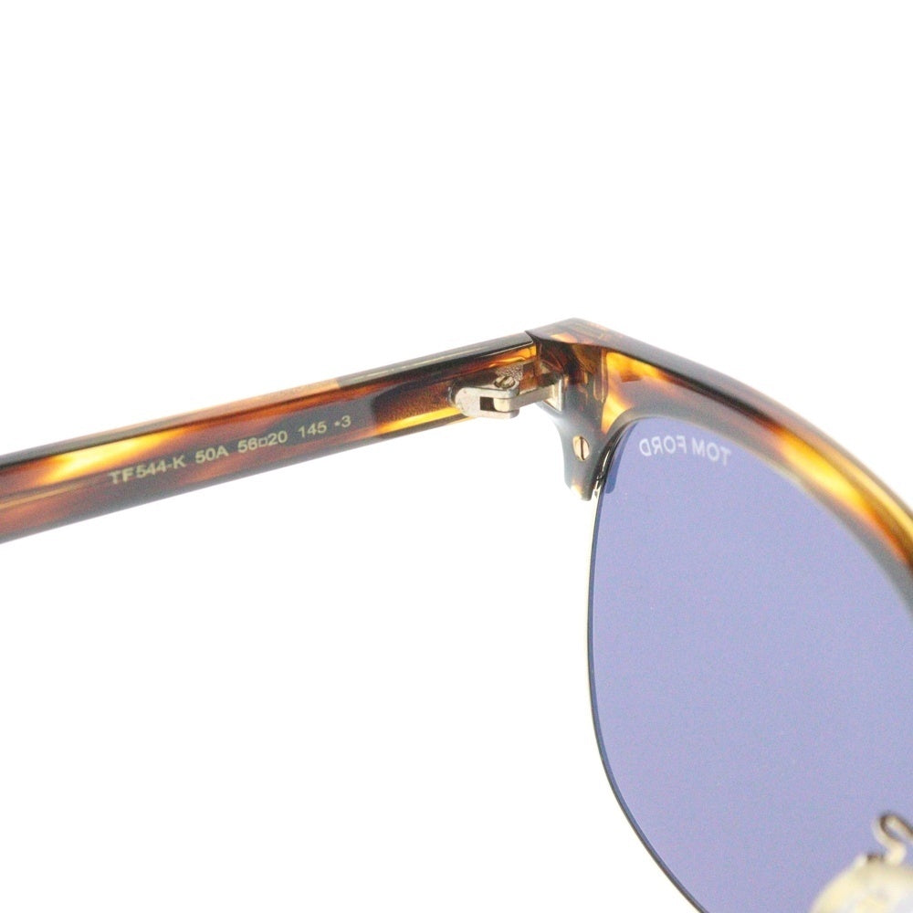 TOM FORD(トムフォード) Tバー ウェリントン ハーフリム サングラス メガネ アイウェア ブラウン/ゴールド TF544-K