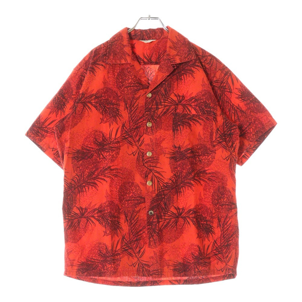 VINTAGE(ヴィンテージ) 50-60S VINTAGE KAMEHAMEHA ALOHA SHIRT ヴィンテージ カメハメハ 総柄プリント 半袖アロハシャツ レッド