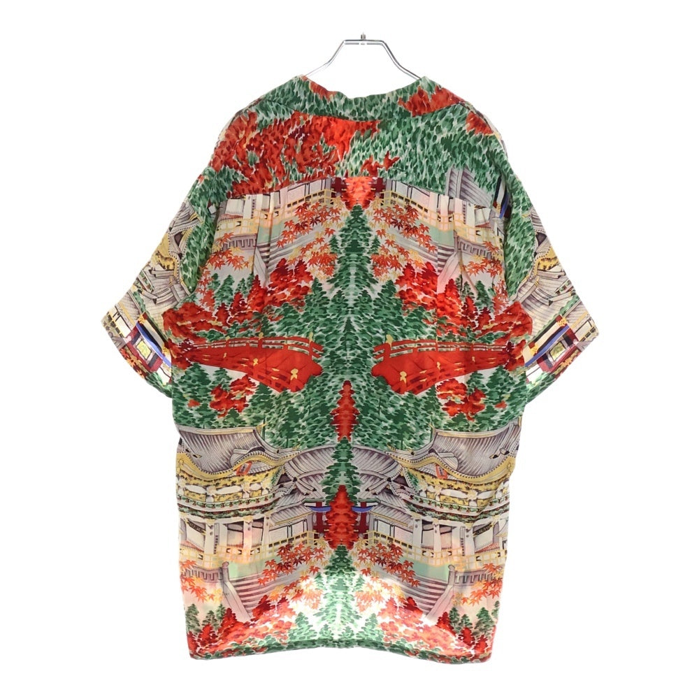 SUN SURF(サンサーフ) THE BEST OF NIKKO RAYON ALOHA SHIRT ベストオブ日光 総柄プリント 半袖レーヨンアロハ オープンカラーシャツ レッド/グリーン SS34178