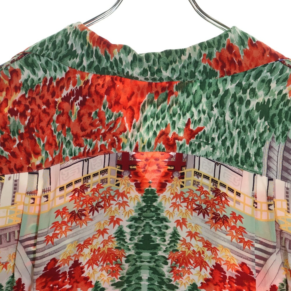 SUN SURF(サンサーフ) THE BEST OF NIKKO RAYON ALOHA SHIRT ベストオブ日光 総柄プリント 半袖レーヨンアロハ オープンカラーシャツ レッド/グリーン SS34178