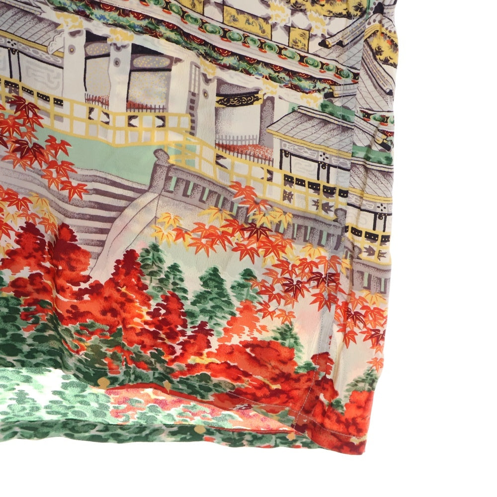 SUN SURF(サンサーフ) THE BEST OF NIKKO RAYON ALOHA SHIRT ベストオブ日光 総柄プリント 半袖レーヨンアロハ オープンカラーシャツ レッド/グリーン SS34178