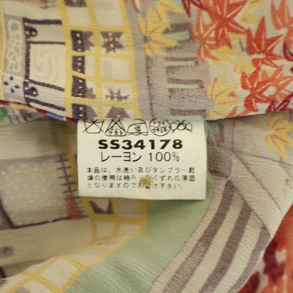 SUN SURF(サンサーフ) THE BEST OF NIKKO RAYON ALOHA SHIRT ベストオブ日光 総柄プリント 半袖レーヨンアロハ オープンカラーシャツ レッド/グリーン SS34178