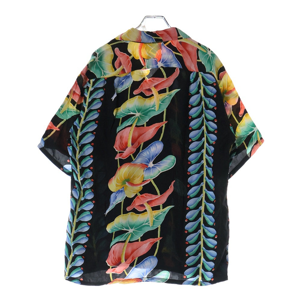 SUN SURF(サンサーフ) SE KAMEHAMEHA ANTHRIUM RAYON ALOHA SHIRT カメハメハ アンスリウム柄 半袖レーヨンアロハシャツ ブラック SS32296