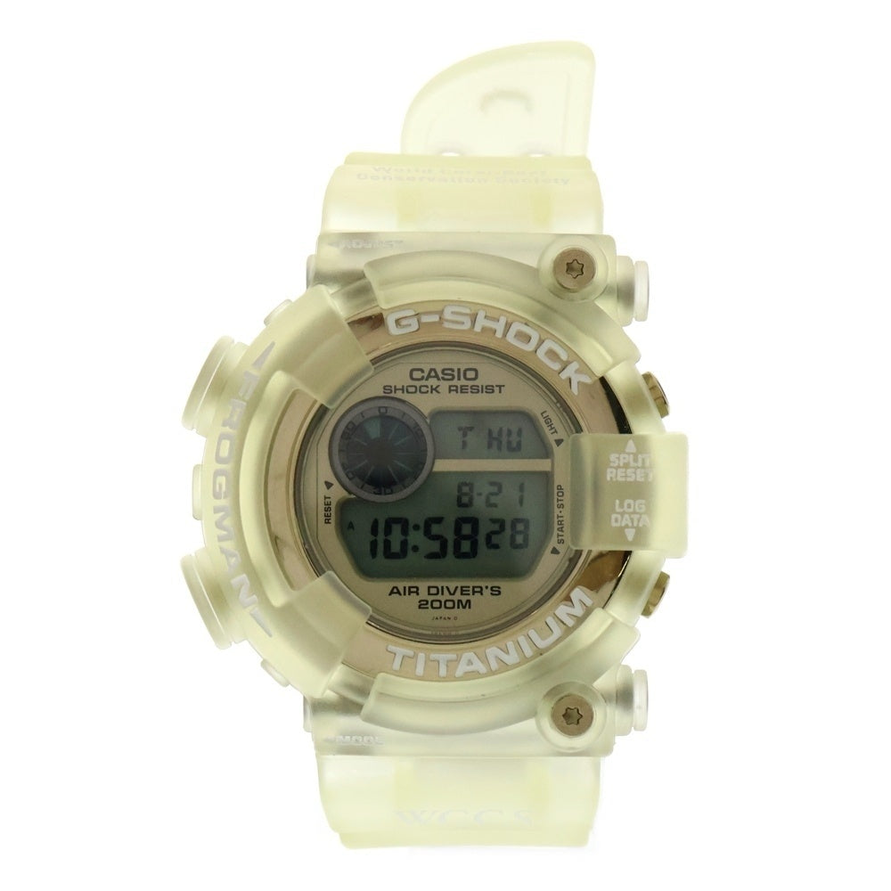 CASIO G-SHOCK(カシオ ジーショック) FROGMAN W.C.C.S. フロッグマン 国際サンゴ礁保護協会 アナデジ 腕時計 クリア/ゴールド DW-8201WC