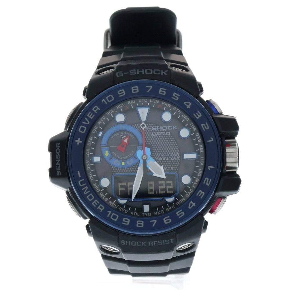CASIO G-SHOCK(カシオ ジーショック) GULFMASTER ガルフマスター アナデジ 腕時計 ブラック/ブルー GWN-1000B