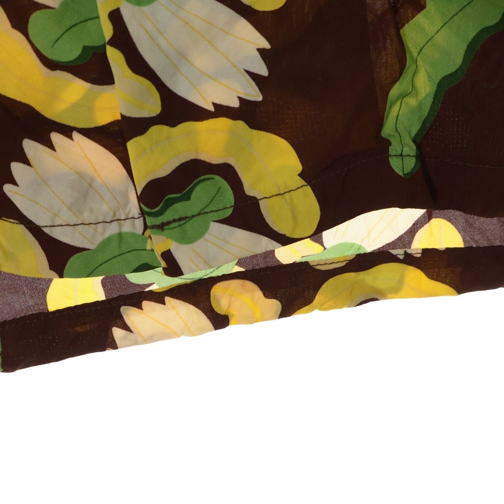 SUN SURF(サンサーフ) NIGHT BLOOMING CEREUS BORDER RAYON ALOHA SHIRT 半袖レーヨンアロハ オープンカラーシャツ ブラウン/イエロー SS33876