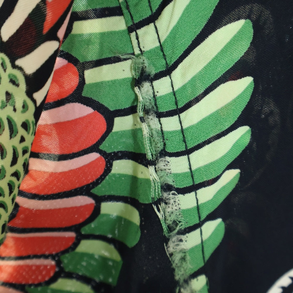 SUN SURF(サンサーフ) PEACOCK RAYON ALOHA SHIRT 孔雀柄プリント 半袖レーヨン アロハ オープンカラーシャツ ブラック/グリーン SS39428