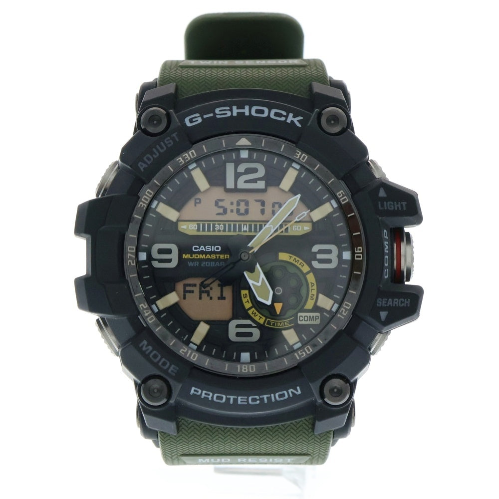 CASIO G-SHOCK(カシオ ジーショック) MUDMASTER マッドマスター ソーラー アナデジ 腕時計 ブラック/カーキ GG-1000