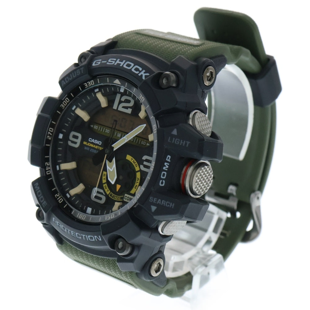 CASIO G-SHOCK(カシオ ジーショック) MUDMASTER マッドマスター ソーラー アナデジ 腕時計 ブラック/カーキ GG-1000