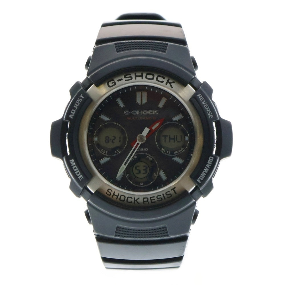 CASIO G-SHOCK(カシオ ジーショック) ソーラー アナデジ 腕時計 ブラック AWG-M100
