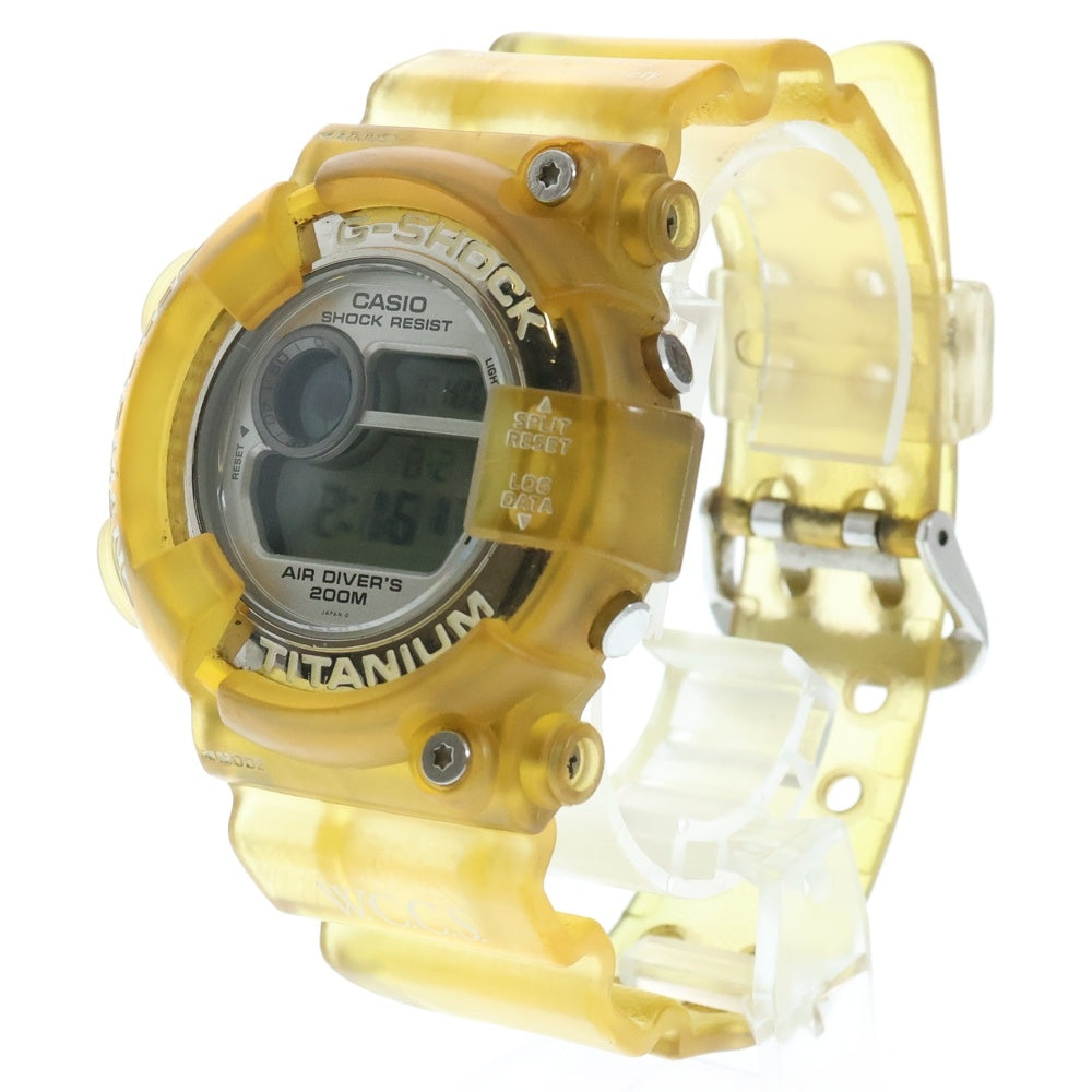 CASIO G-SHOCK(カシオ ジーショック) FROGMAN W.C.C.S. フロッグマン 国際サンゴ礁保護協会 デジタル 腕時計 クリアイエロー/シルバー DW-8201WC