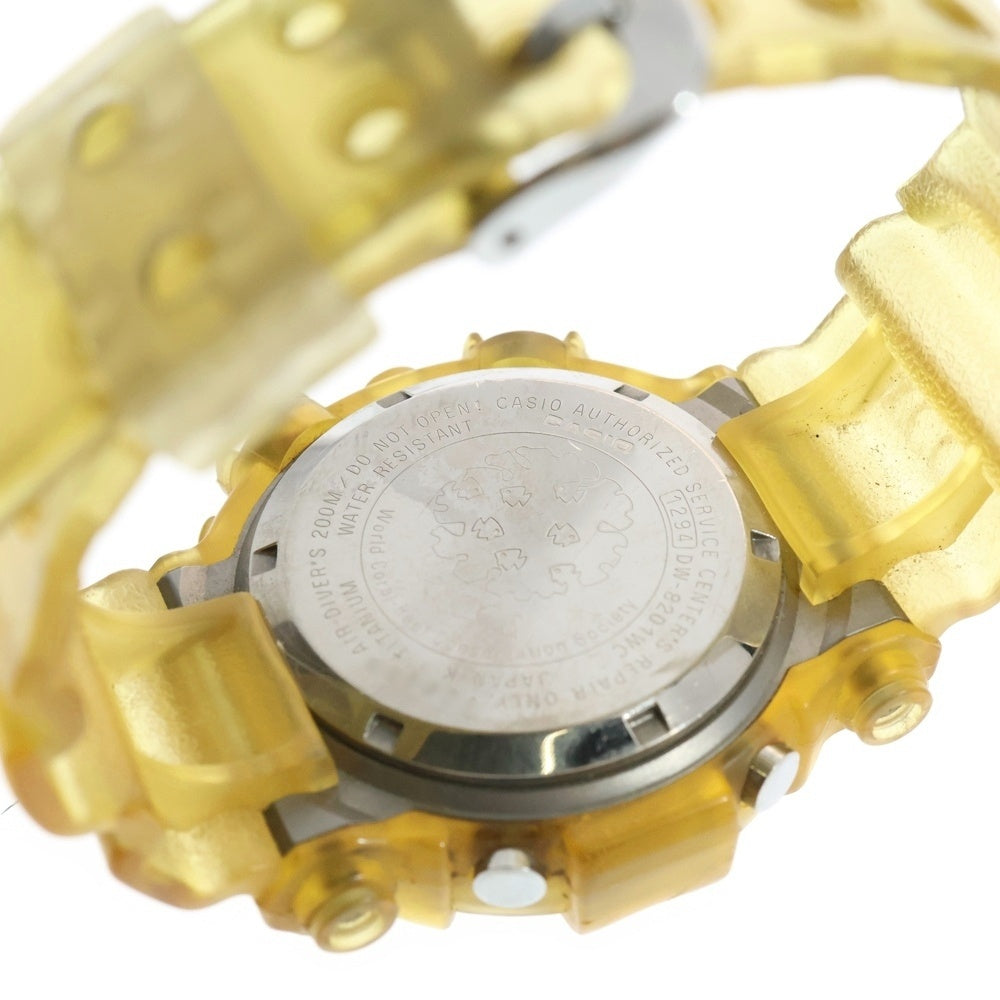 CASIO G-SHOCK(カシオ ジーショック) FROGMAN W.C.C.S. フロッグマン 国際サンゴ礁保護協会 デジタル 腕時計 クリアイエロー/シルバー DW-8201WC