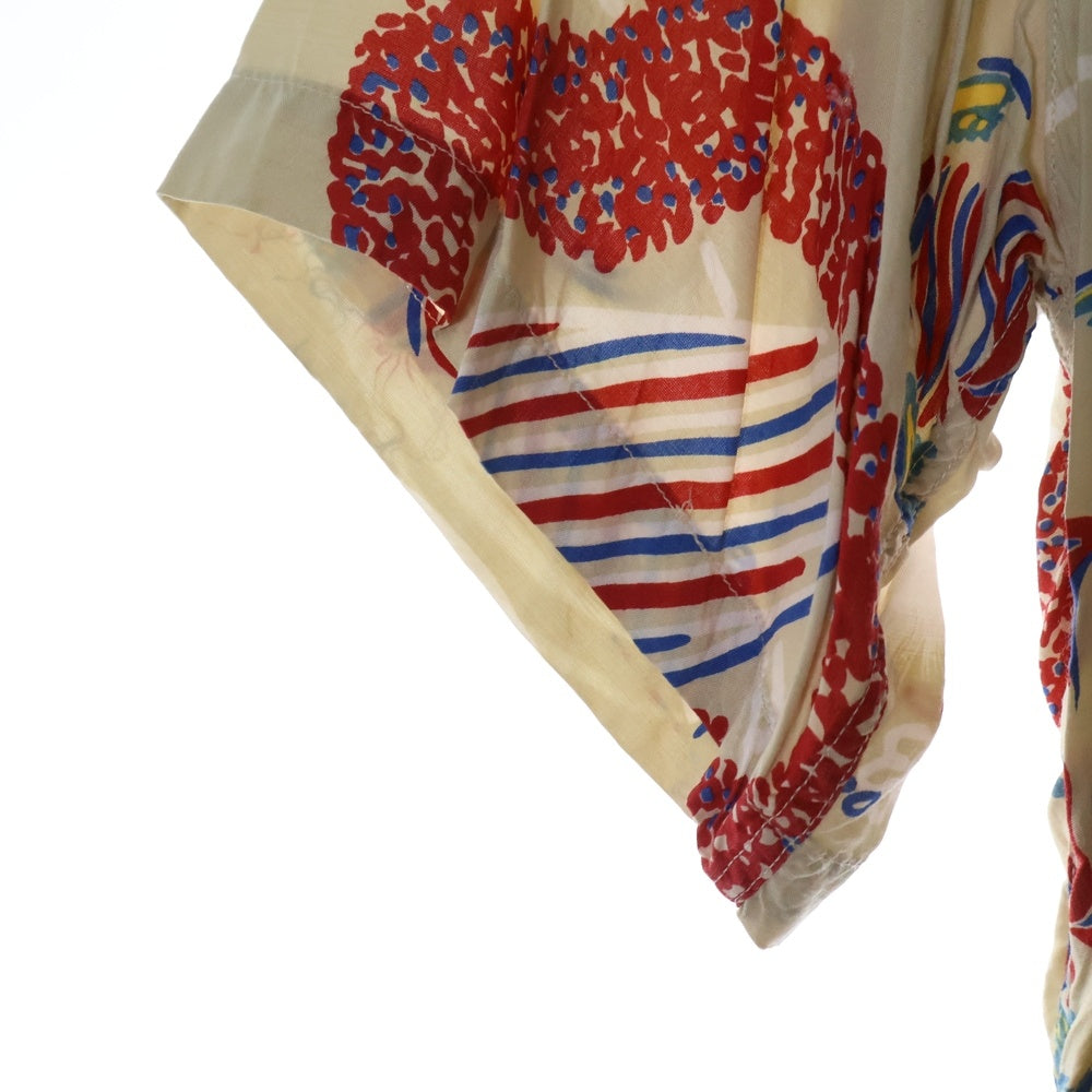 SUN SURF(サンサーフ) 90S VINTAGE RAYON ALOHA SHIRT ヴィンテージ 総柄プリント 半袖レーヨン アロハ オープンカラーシャツ ベージュ 311-M31053