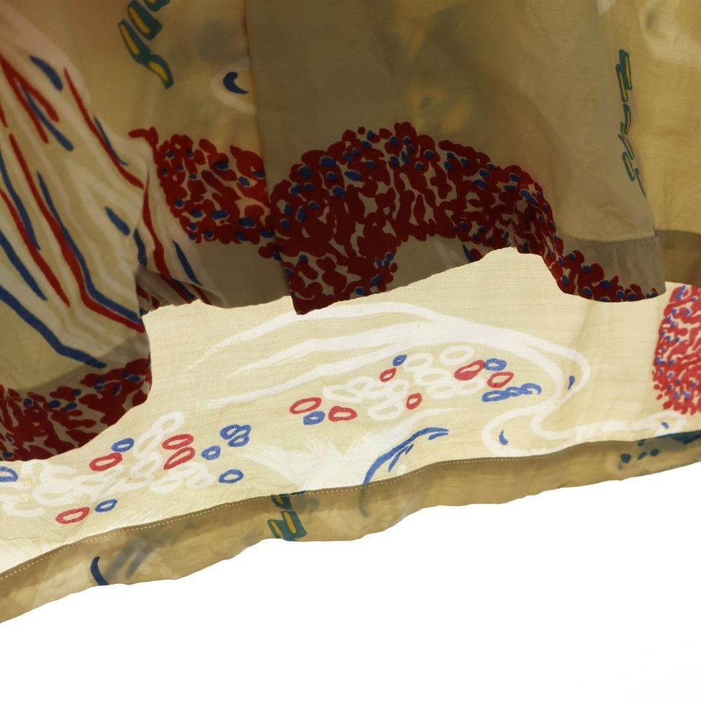 SUN SURF(サンサーフ) 90S VINTAGE RAYON ALOHA SHIRT ヴィンテージ 総柄プリント 半袖レーヨン アロハ オープンカラーシャツ ベージュ 311-M31053