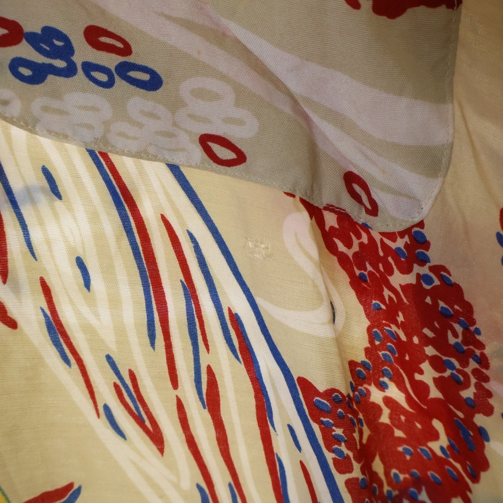 SUN SURF(サンサーフ) 90S VINTAGE RAYON ALOHA SHIRT ヴィンテージ 総柄プリント 半袖レーヨン アロハ オープンカラーシャツ ベージュ 311-M31053