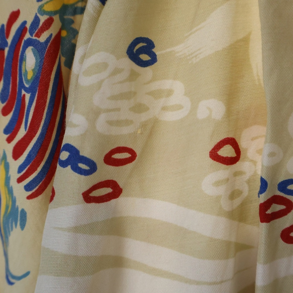 SUN SURF(サンサーフ) 90S VINTAGE RAYON ALOHA SHIRT ヴィンテージ 総柄プリント 半袖レーヨン アロハ オープンカラーシャツ ベージュ 311-M31053