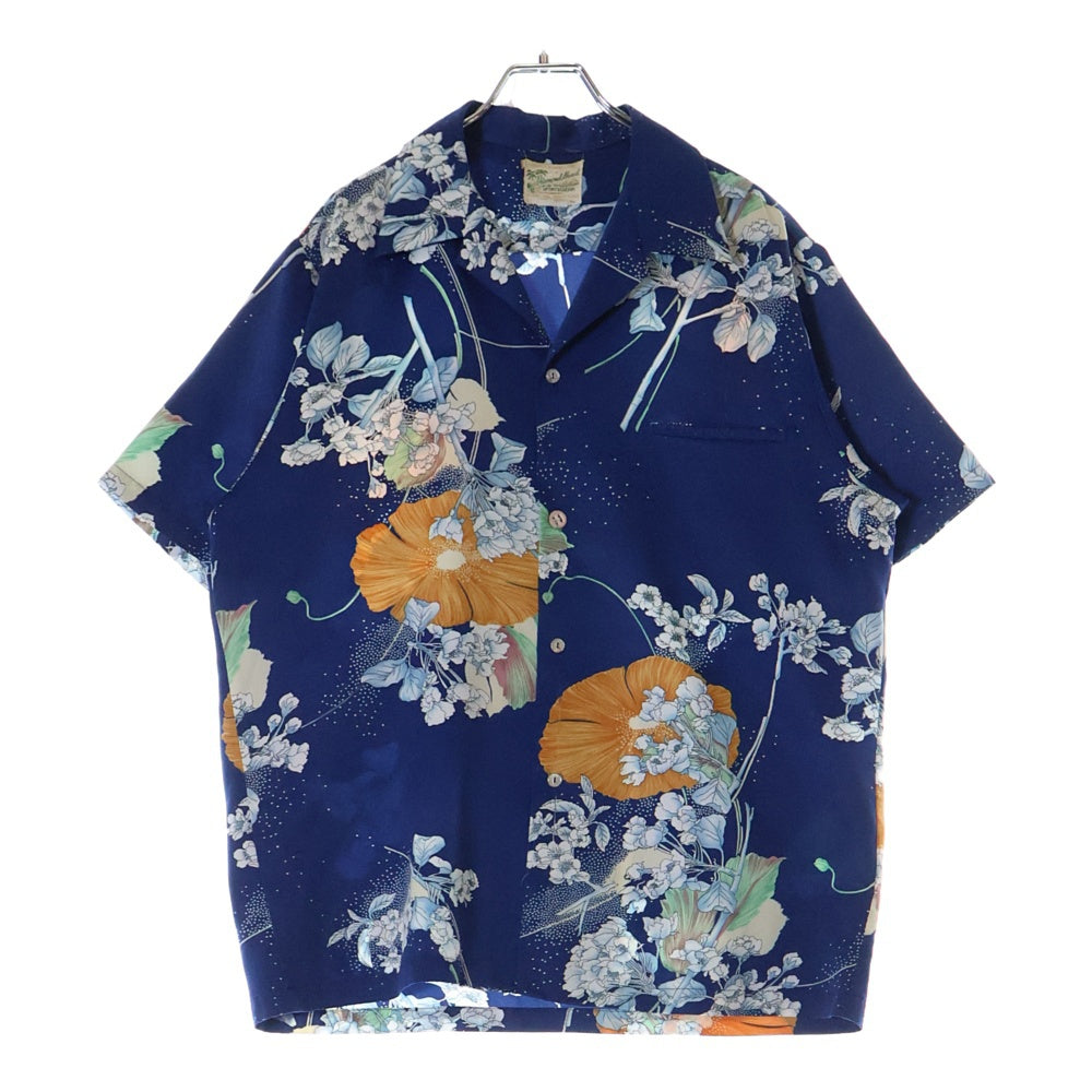 VINTAGE(ヴィンテージ) 60-70S VINTAGE DIAMOND HEAD ALOHA SHIRT ヴィンテージ ダイアモンドヘッド 花柄プリント アロハ 半袖オープンカラーシャツ ブルー