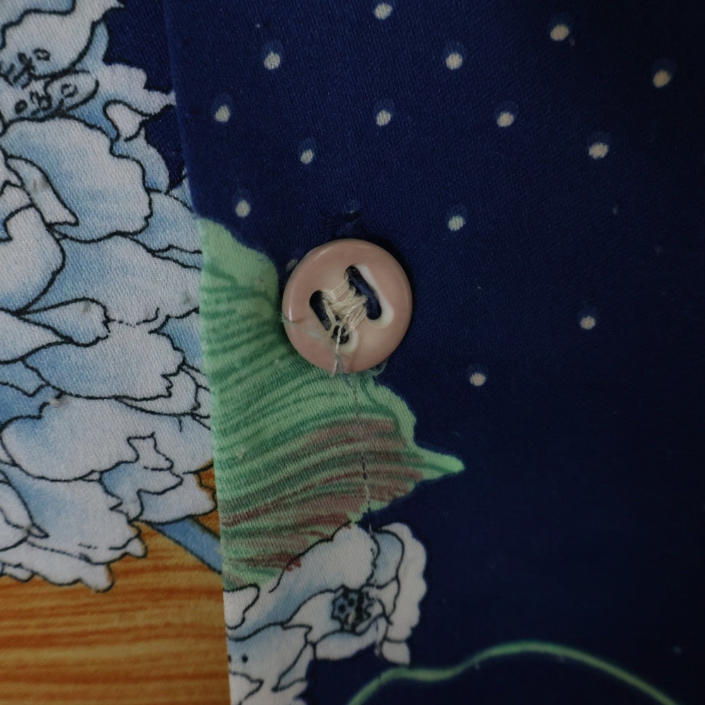 VINTAGE(ヴィンテージ) 60-70S VINTAGE DIAMOND HEAD ALOHA SHIRT ヴィンテージ ダイアモンドヘッド 花柄プリント アロハ 半袖オープンカラーシャツ ブルー