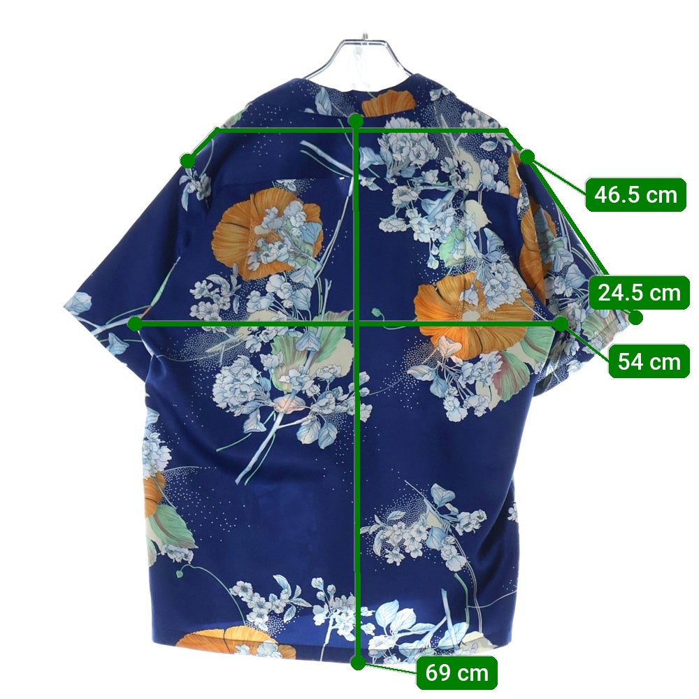 VINTAGE(ヴィンテージ) 60-70S VINTAGE DIAMOND HEAD ALOHA SHIRT ヴィンテージ ダイアモンドヘッド 花柄プリント アロハ 半袖オープンカラーシャツ ブルー