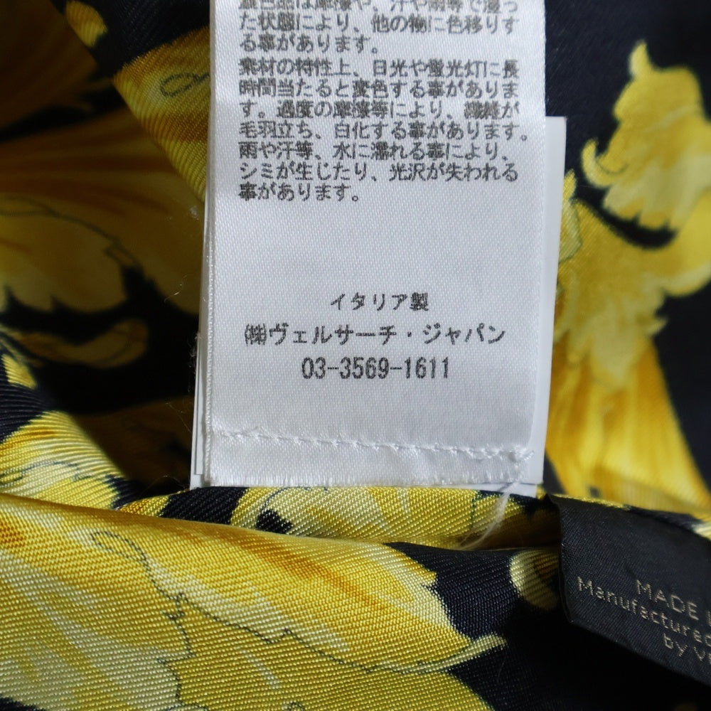 VERSACE(ヴェルサーチ) TRIBUTE BAROQUE SS 1992 SILK SHIRT トリビュート バロック総柄 長袖シルクシャツ ブラック/イエロー A80849 A226531