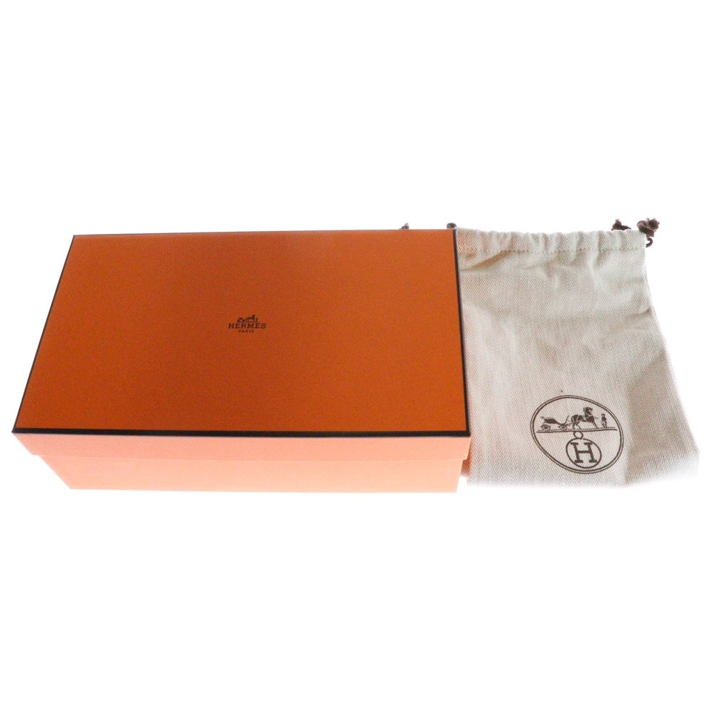 HERMES(エルメス) エジュリ シェーヌダンクル モチーフ ラバーフラット サンダル レディース ブラック