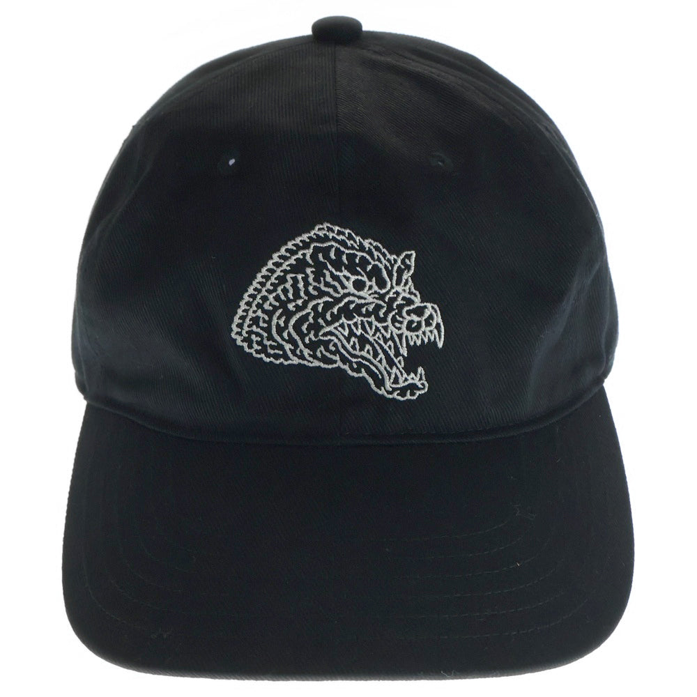 WILDSIDE YOHJI YAMAMOTO(ワイルドサイド ヨウジ ヤマモト) × IZUMONSTER Embroidery Cap Godzilla イズモンスター エンブロイダリー キャップ ゴジラ ブラック SM‐H71‐091