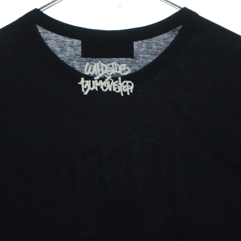 WILDSIDE YOHJI YAMAMOTO(ワイルドサイド ヨウジ ヤマモト) × IZUMONSTER Oversized T-Shirt King Ghidorah イズモンスター 半袖カットソー Tシャツ キングギドラ ブラック SM‐T71‐025