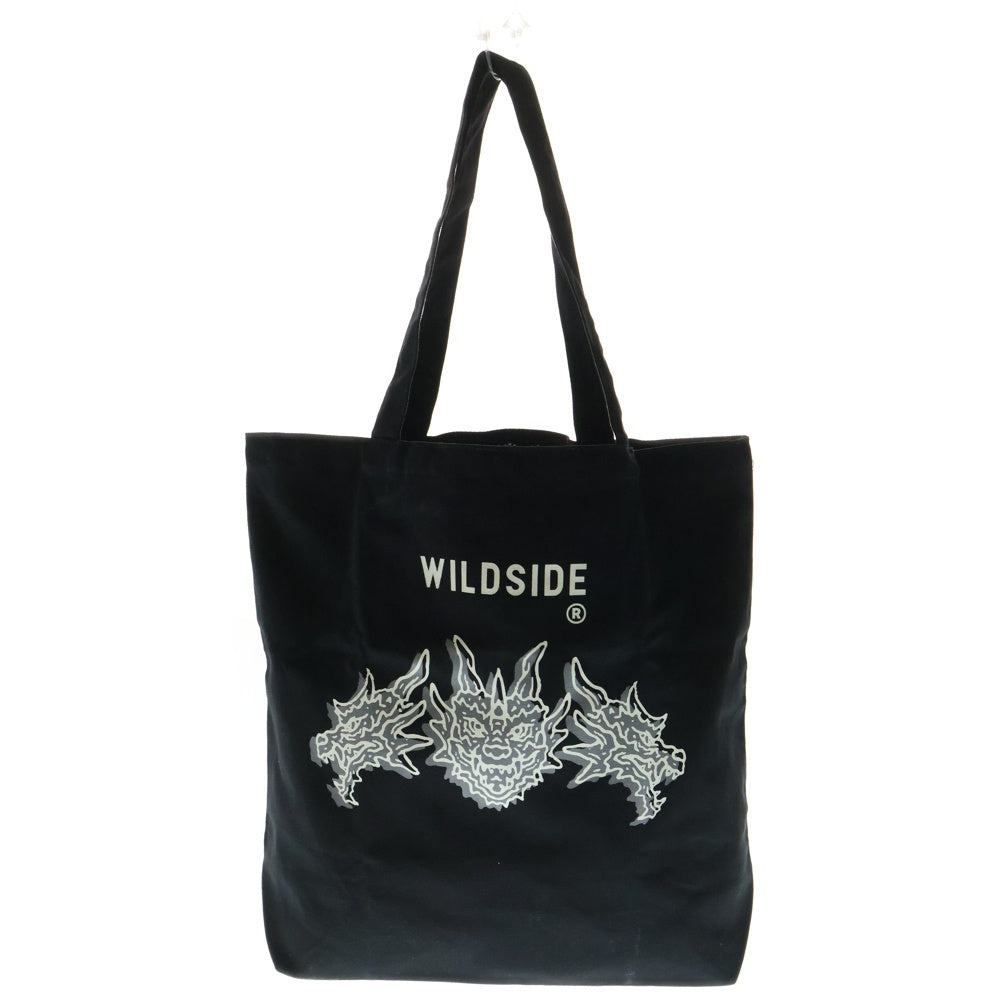 WILDSIDE YOHJI YAMAMOTO(ワイルドサイド ヨウジ ヤマモト) × IZUMONSTER Tote Bag Tote Bag Godzilla イズモンスター トートバッグ ゴジラ ブラック SM‐I70‐094